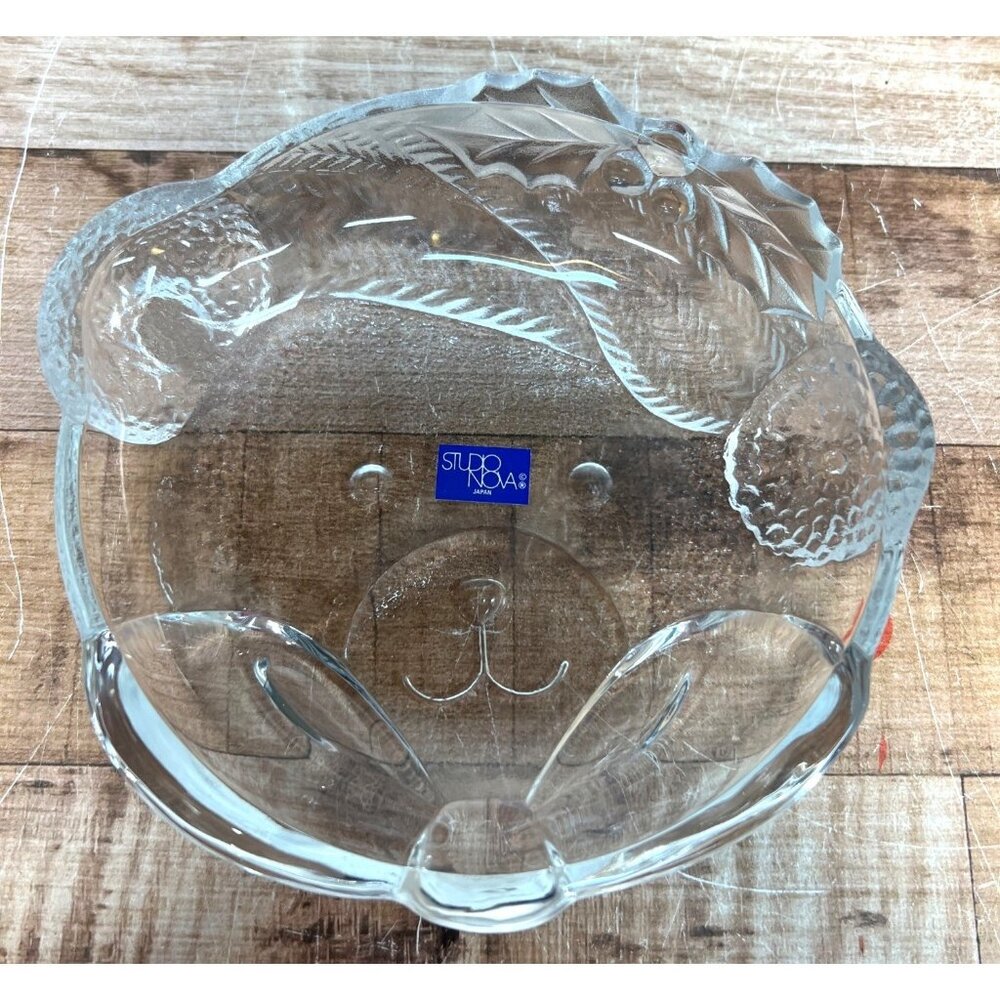 MIKASA Studio Nova "Bear Necessity" Christmas Teddy Bear Glass Dish,